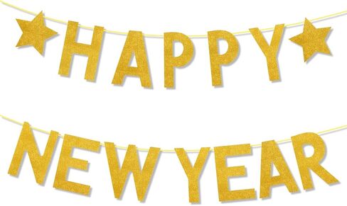 Happy New Year Banner For New Years Decorations 2025 Black Gold Happy New Year 2025 Banner Sign New Years Eve Decorations New Years Eve Party Supplies 2025 Happy New Year Decoration Nye New Year Decor in Saudi Arabia