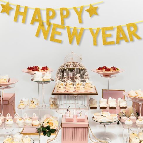 Happy New Year Banner For New Years Decorations 2025 Black Gold Happy New Year 2025 Banner Sign New Years Eve Decorations New Years Eve Party Supplies 2025 Happy New Year Decoration Nye New Year Decor in Saudi Arabia
