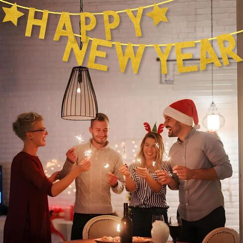 Happy New Year Banner For New Years Decorations 2025 Black Gold Happy New Year 2025 Banner Sign New Years Eve Decorations New Years Eve Party Supplies 2025 Happy New Year Decoration Nye New Year Decor in Saudi Arabia