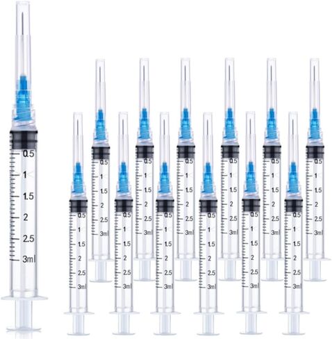 1cc 1ml with 25 Gauge 5/8 Inch, Sterile Lab Utensils Scientific Research, Industrial Dispensing or Liquid Measuring - Pack of 50 in Saudi Arabia