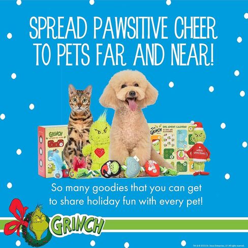 Dr. Seuss for Pets How the Grinch Stole Christmas Dog Advent Calendar with 12 Surprise Toys and Accessories, Dog Stocking Stuffers, Dog Christmas Gifts, Christmas Gifts for Dogs in Kuwait