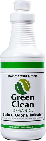Green Clean Organics Stain & Odor Eliminator For Strong Odor - Enzyme Cleaner and Urine Remover - Dog Supplies and Puppy Essentials - Spot Cleaner Stain Remover and Carpet Deodorizer in Saudi Arabia