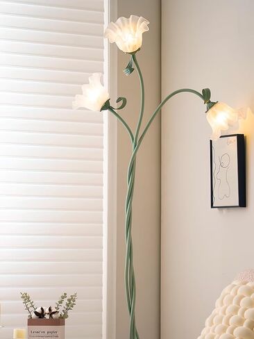 Lily Floor Lamp Vertical 3 Heads Flowers Lily Floor Lamp Creative Lily of The Valley Floor Lamp Living Room Sofa Side Bedroom Bedside Floor Lamp in Saudi Arabia