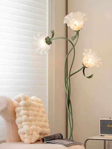 Lily Floor Lamp Vertical 3 Heads Flowers Lily Floor Lamp Creative Lily of The Valley Floor Lamp Living Room Sofa Side Bedroom Bedside Floor Lamp in Saudi Arabia