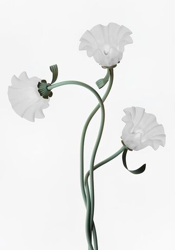 Lily Floor Lamp Vertical 3 Heads Flowers Lily Floor Lamp Creative Lily of The Valley Floor Lamp Living Room Sofa Side Bedroom Bedside Floor Lamp in Saudi Arabia