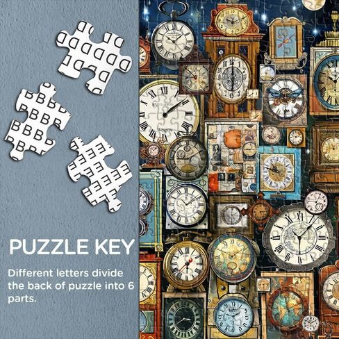 PICKFORU Impossible Puzzles for Adults, Vintage Clock Puzzle 1000 Pieces, Hard Difficult Jigsaw Puzzle as Home Decor in Saudi Arabia