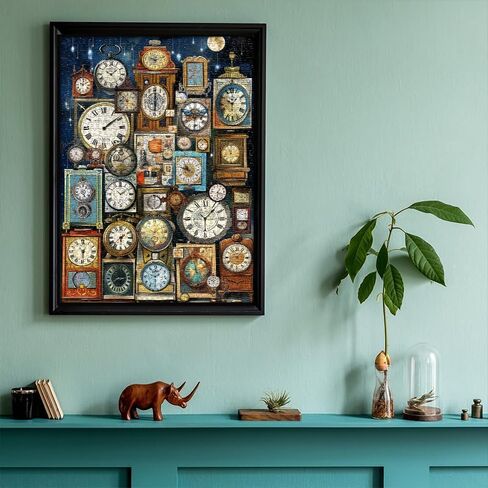 PICKFORU Impossible Puzzles for Adults, Vintage Clock Puzzle 1000 Pieces, Hard Difficult Jigsaw Puzzle as Home Decor in Saudi Arabia