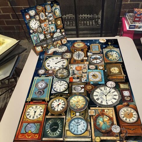 PICKFORU Impossible Puzzles for Adults, Vintage Clock Puzzle 1000 Pieces, Hard Difficult Jigsaw Puzzle as Home Decor in Saudi Arabia