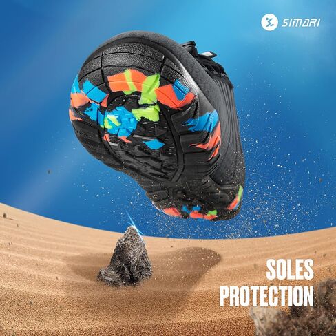 SIMARI Water Shoes Womens Mens Swim Beach Pool Aqua Sports Quick Dry Barefoot Diving Surf Walking 218 Black in Saudi Arabia