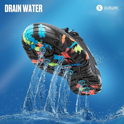 SIMARI Water Shoes Womens Mens Swim Beach Pool Aqua Sports Quick Dry Barefoot Diving Surf Walking 218 Black in Saudi Arabia