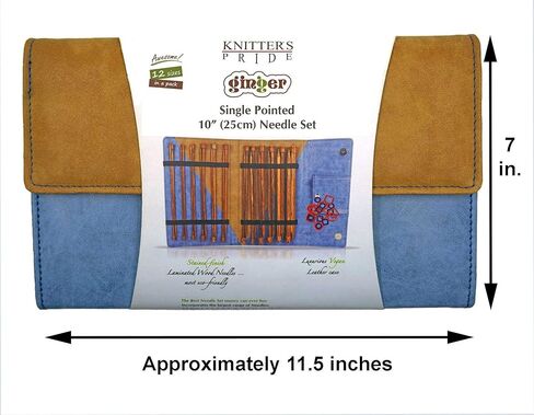 مجموعة إبر الحياكة المستقيمة من Knitter's Pride مقاس 10 بوصة مع حقيبة المشروع in Kuwait