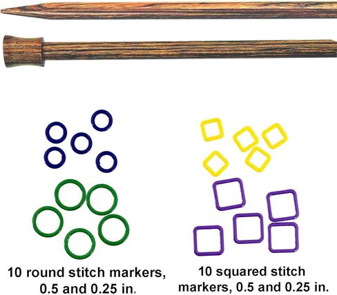 مجموعة إبر الحياكة المستقيمة من Knitter's Pride مقاس 10 بوصة مع حقيبة المشروع in Kuwait