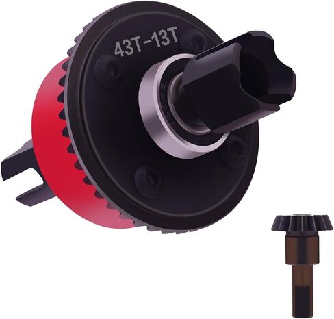 Front Rear Differential 43T & 13T Input Gear for Arrma 1/7 Felony Infraction Limitless Mojave 6S Diff 1/8 Kraton Outcast Notorious Talion 6s Series Upgrades Part Red in Saudi Arabia