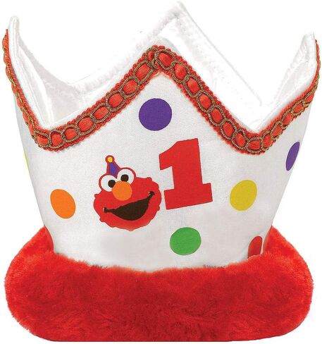 amscan 250644 Elmo Turns One Mini Child Crown, 1ct, S, 0-10 AGE in Saudi Arabia