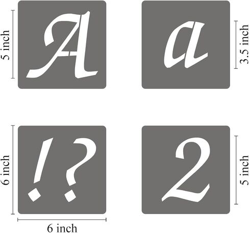 1 Inch Alphabet Letter Stencils - 70 Pack Letter Number Stencil Templates with Signs for Painting on Wood, Reusable Calligraphy Letters Stencils for Chalkboard Fabric Wood Signs in Kuwait