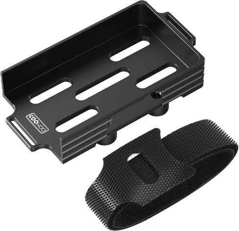 COOWOO Battery Holder Tray Mount Upgrade Part for 1/18 TRX-4M RC Crawler Cars - Aluminum Alloy, Precision CNC Machined, Enhanced Robustness, and Stability, Black in Saudi Arabia