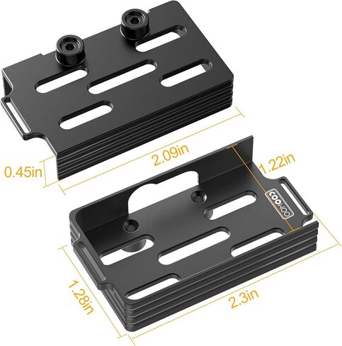 COOWOO Battery Holder Tray Mount Upgrade Part for 1/18 TRX-4M RC Crawler Cars - Aluminum Alloy, Precision CNC Machined, Enhanced Robustness, and Stability, Black in Saudi Arabia