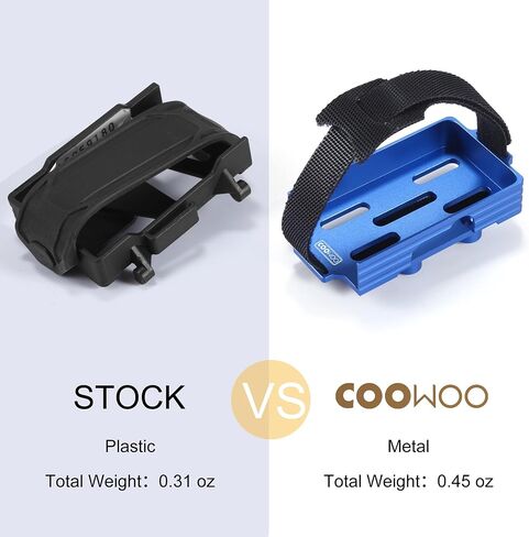 COOWOO Battery Holder Tray Mount Upgrade Part for 1/18 TRX-4M RC Crawler Cars - Aluminum Alloy, Precision CNC Machined, Enhanced Robustness, and Stability, Black in Saudi Arabia