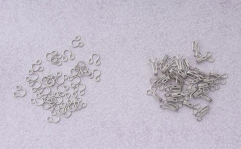SOWAKA 30 Pairs Sewing Hooks and Eyes Closures Metal Small 1.7 cm Bra Hook for Clothing Fasteners Trousers Skirts Dress Pants Sewing Crafting DIY Project (Silver) in Saudi Arabia
