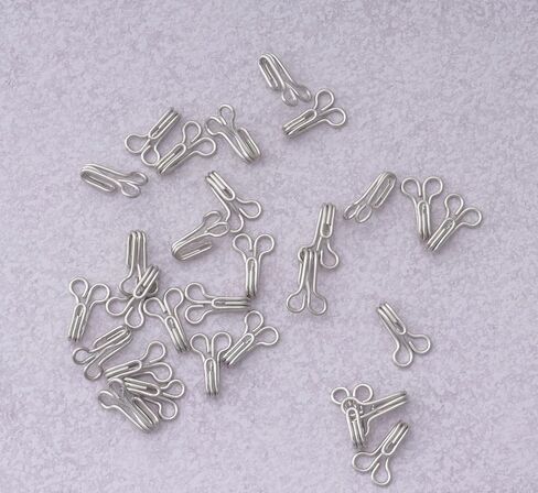 SOWAKA 30 Pairs Sewing Hooks and Eyes Closures Metal Small 1.7 cm Bra Hook for Clothing Fasteners Trousers Skirts Dress Pants Sewing Crafting DIY Project (Silver) in Saudi Arabia