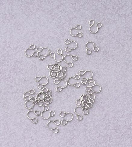 SOWAKA 30 Pairs Sewing Hooks and Eyes Closures Metal Small 1.7 cm Bra Hook for Clothing Fasteners Trousers Skirts Dress Pants Sewing Crafting DIY Project (Silver) in Saudi Arabia