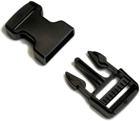 1" Side Open and Shut Plastic Buckles for Straps- 10 Sets(Male and Female) per Pack in Saudi Arabia