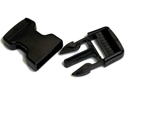 1" Side Open and Shut Plastic Buckles for Straps- 10 Sets(Male and Female) per Pack in Saudi Arabia