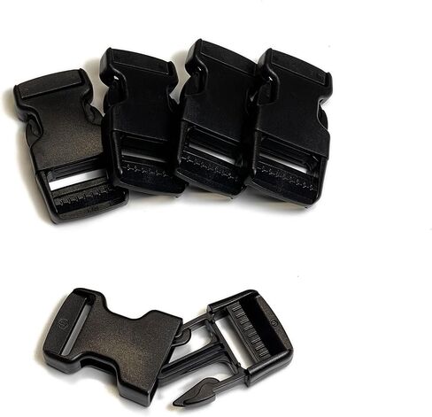 1" Side Open and Shut Plastic Buckles for Straps- 10 Sets(Male and Female) per Pack in Saudi Arabia