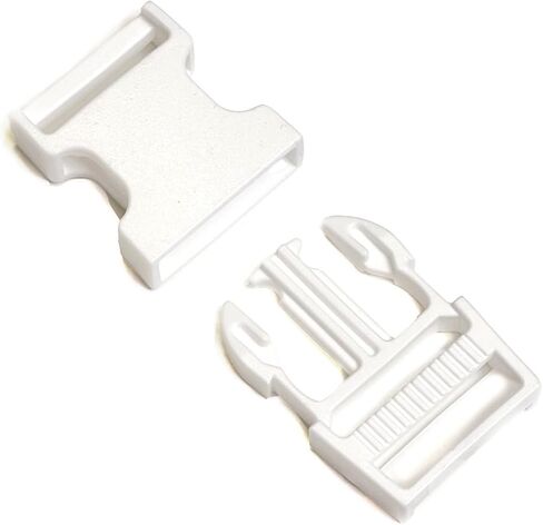 1" Side Open and Shut Plastic Buckles for Straps- 10 Sets(Male and Female) per Pack in Saudi Arabia