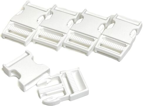 1" Side Open and Shut Plastic Buckles for Straps- 10 Sets(Male and Female) per Pack in Saudi Arabia
