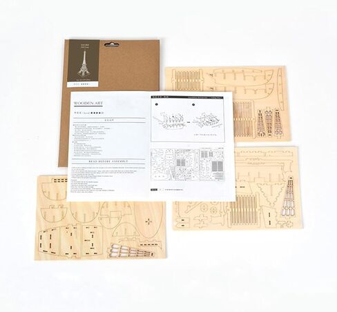 Eiffel Tower 3D Wooden Puzzles for Adults, 21.3 Inch Eiffel Tower Decor, DIY Romantic Paris Decor Building Model Kit for Adults, Women & Men, 127pcs in Saudi Arabia