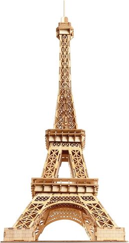 Eiffel Tower 3D Wooden Puzzles for Adults, 21.3 Inch Eiffel Tower Decor, DIY Romantic Paris Decor Building Model Kit for Adults, Women & Men, 127pcs in Saudi Arabia