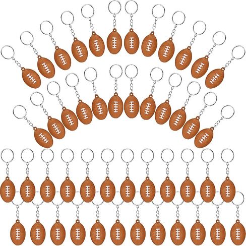 Kasyat 48 Pack Football Keychain Bulk Football Favors Mini Footballs Stress Ball Keychains for Boys and Girls Sports School Carnival Reward Football Day Football Theme Party Goodie Bag Present Fillers in Kuwait