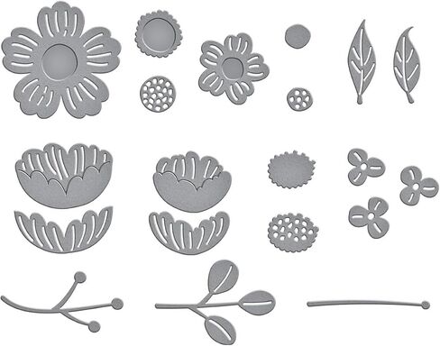 Spellbinders Little Blooms Etched Dies, Metal in Saudi Arabia