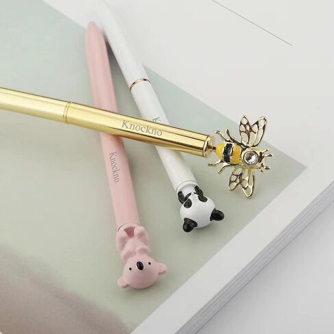 قلم باندا، قلم كتابة هدايا لطيف وفريد ​​من نوعه، قلم هدية لتزيين حفلات المكتب واللوازم المدرسية للنساء البالغات والأطفال البنات، عبوة إضافية واحدة in Kuwait