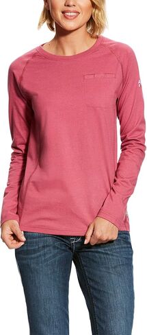 Ariat Female FR Air Crew T-Shirt Rose Violet Large in Saudi Arabia