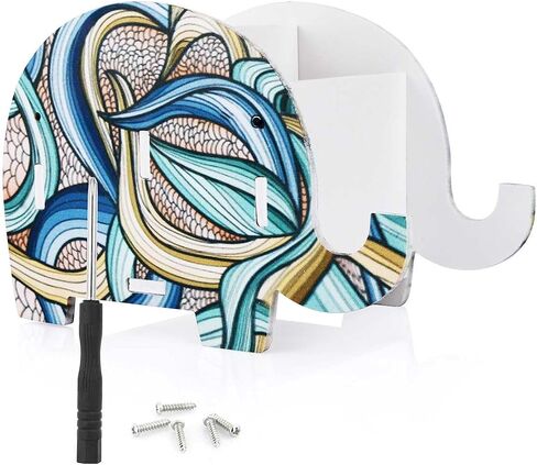 COOLBROS Elephant Pencil Holder With Phone Holder Desk Organizer Desktop Pen Pencil Mobile Phone Bracket Stand Storage Pot Holder Container Stationery Box Organizer (Indian elephan) in Saudi Arabia