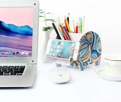 COOLBROS Elephant Pencil Holder With Phone Holder Desk Organizer Desktop Pen Pencil Mobile Phone Bracket Stand Storage Pot Holder Container Stationery Box Organizer (Indian elephan) in Saudi Arabia