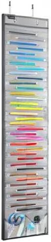 Hanging Pencil Holder Classroom Pencil Parking Pocket Chart Numbered Pencil Dispenser Organizer as Back to School Essentials (1 Pack-Grey) in Saudi Arabia