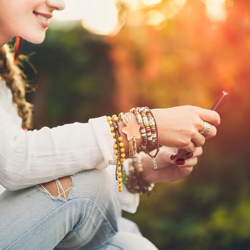 50 قطعة من خرز النجمة الخشبية من MAGICLULU مع فتحة خرز نجمة خماسية غير مطلية خرز نجمة خشبية لصنع المجوهرات وقلادة السوار والحرف اليدوية اليدوية in Saudi Arabia