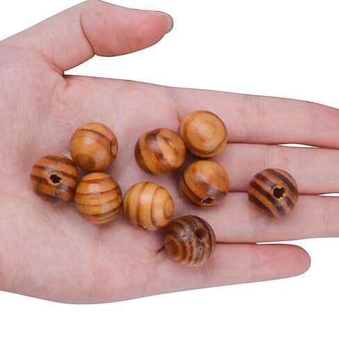BronaGrand 200pcs 12mm Wood Round Bead Natural Wood Spacer Beads Wooden Beads for Jewelry Making DIY in Saudi Arabia