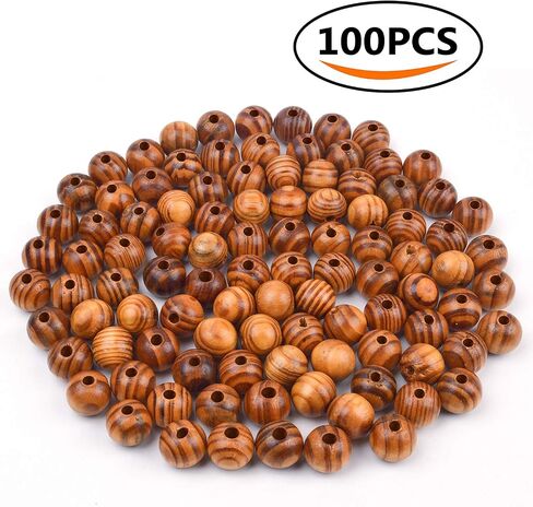 BronaGrand 200pcs 12mm Wood Round Bead Natural Wood Spacer Beads Wooden Beads for Jewelry Making DIY in Saudi Arabia