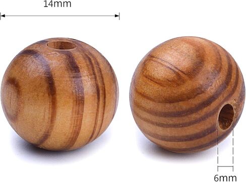 BronaGrand 200pcs 12mm Wood Round Bead Natural Wood Spacer Beads Wooden Beads for Jewelry Making DIY in Saudi Arabia