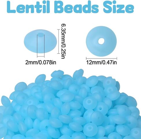 LAIDANLA 150PCS Black Silicone Lentil Beads,12mm Silicone Beads Bulk Silicone Abacus Beads for Keychain Bracelet Necklace Crafts Pen Making Loose Spacer Beads in Kuwait