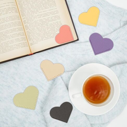 12 جهاز كمبيوتر شخصى عيد الميلاد BookClub المرجعية هدية الباستيل الجلود القلب الإشارات المرجعية اليدوية صفحة الزاوية الإشارات المرجعية الجلدية الملونة كتاب الملحقات للطلاب المعلمين عشاق الكتاب القراءة المورد in Saudi Arabia