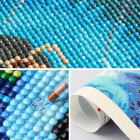 Generic DIY 5D المسيحية الماس الفن مجموعات الرسم للبالغين، مريم العذراء جولة كاملة الحفر عبر غرزة التطريز مجموعات لهدايا ديكور الحائط المنزل (12 × 16 بوصة / 30 × 40 سم)، أزرق in Kuwait