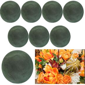 Round Floral Foam Pack of 8 Wet Floral Foam Spheres Flower Base Green Plant Foam Florist Foam for Fresh Flowers DIY Flower Arrangement Sphere Flower Foam Balls for Garden Wedding