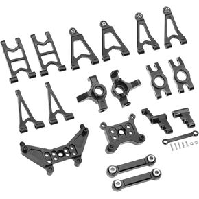 9 Sets Upgrade Parts for 1/14 MJX Hyper Go 14301 14302 14303 Parts,Swing Arm Steering Cup Rear Hub Tie Rod Kit for MJX 14301 14302 14303 1/14 Upgrade Parts RC Cars (Red)