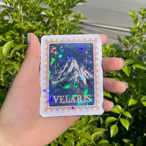 Set 3Pcs Velaris Stamp City Of Starlight Holographic Sticker Reader Bookish Sticker Book Lover Fantasy Kindle Sticker Waterproof Die-Cut Vinyl Sticker 3 Inches For Water Bottle Phone Laptop Kindle