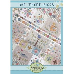 Birdhouse Patchwork Designs We Three Birds Quilt Pattern, None